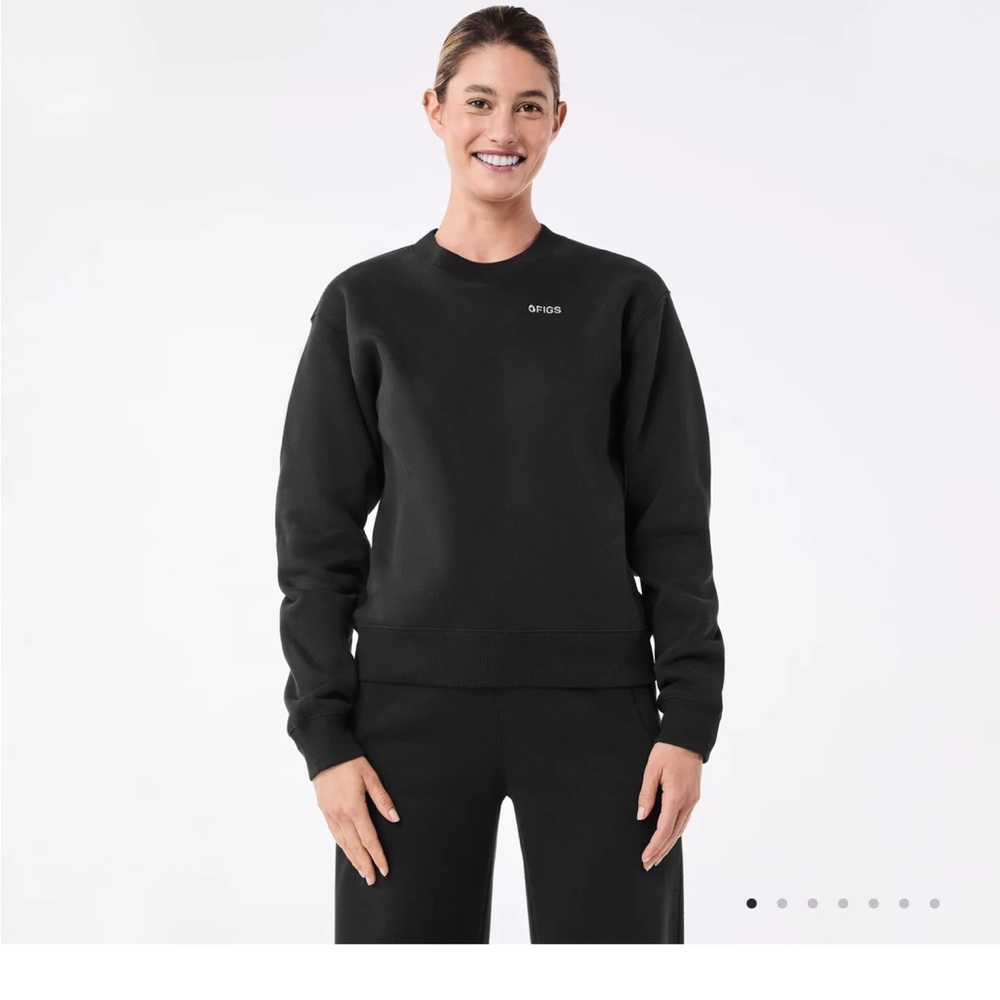 FIGS off shift black crewneck